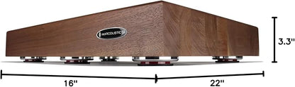 IsoAcoustics Delos Turntable Isolation Butcher Block Series: 2216W2 Walnut - Image 7