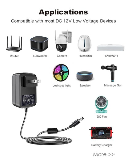 Lonnky DC 12V 2A Security Camera Power Adapter Combine - Image 3