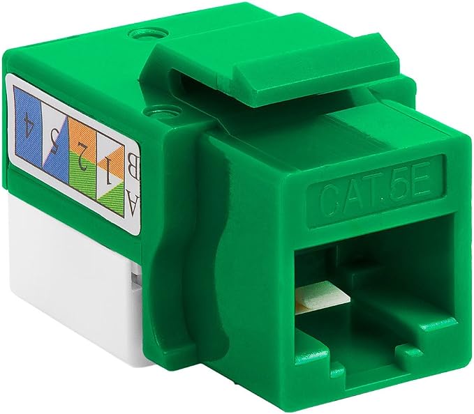 Cmple - 10 Pack Cat5e Keystone Jack Insert Punch Down RJ45 Connectors RJ45 - Image 4