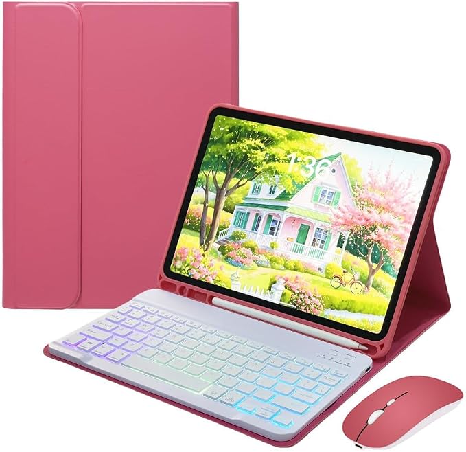 Rainbow Backlit Keyboard Case for iPad Pro 11 inch 2024 by Unknown