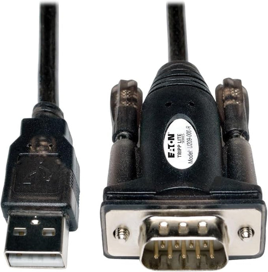 TRIPP LITE USB to Serial Adapter Cable, USB-A to DB9 RS232, Male-to-Male by TrippLite