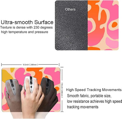 Mouse Pad, Modern Abstract Mousepad, Cute Pink Mouse Mat Waterproof Non-Slip - Image 3