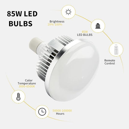 BEIYANG 2Pack 85W Photography Light Bulb - Image 2