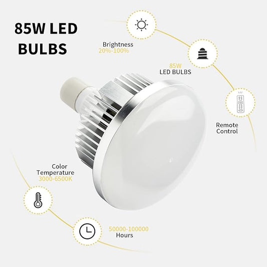 BEIYANG 2Pack 85W Photography Light Bulb - Image 2