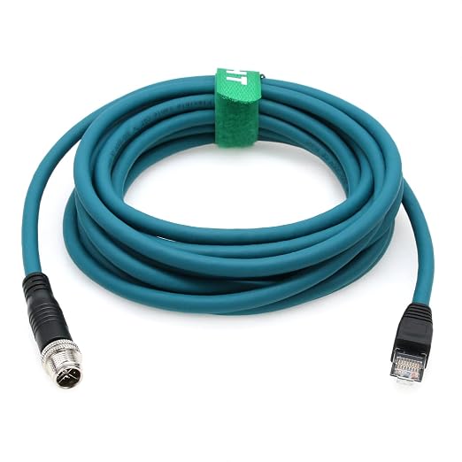 Ethernet Cable 8 Pin X-Coded M12 RJ45 by HangTonConnect