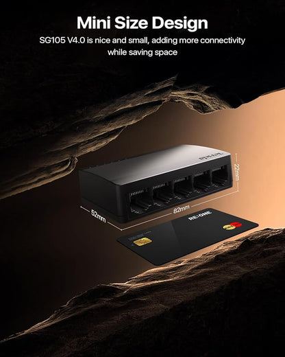 Tenda SG105, 5 Port Gigabit Switch, Unmanaged Ethernet Switch, Office Ethernet - Image 3