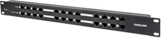 INTELLINET NETWORK SOLUTIONS 24-Port 12-Port RJ45 Data in and 12-Port RJ45 Data by IntellinetNetworkSolutions