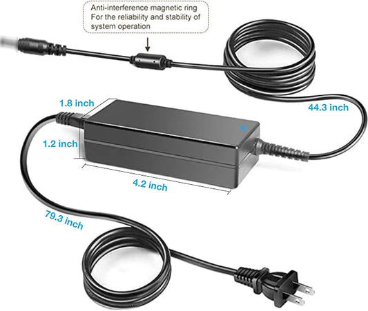 12V AC/DC Adapter for Charging Asustor Lockerstor 4 Gen 3 AS6804T Four-Bay NAS - Image 2