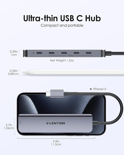LENTION 6-in-1 USB C Hub Dock - Image 9