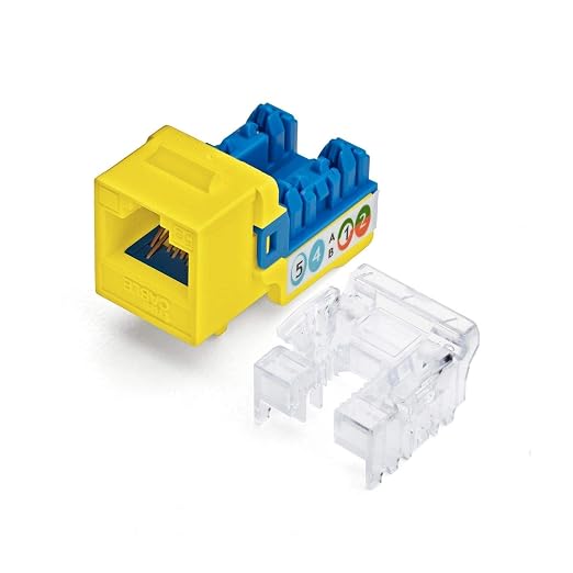 trueCABLE Cat5e Keystone Jack, Unshielded, 90 Degree Punch-Down, PoE++ 100W by trueCABLE