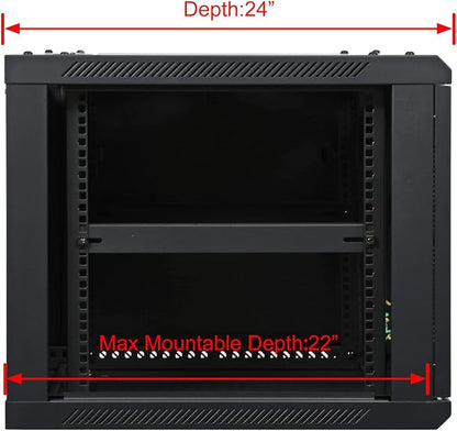 AEONS 9U Professional Wall Mount Network Server Cabinet Enclosure 19-Inch - Image 4