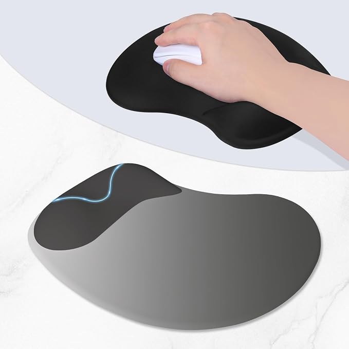 ITNRSIIET Ergonomic Mouse Pad, Cushioned Gel Wrist Rest, Non-Slip Base - Image 3