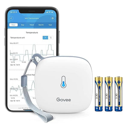 Govee Smart Thermometer Hygrometer, WiFi Humidity Temperature Sensor by Govee