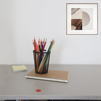 Desk Pencil Pen Holder, Wire Mesh Pen Cup Holder - Image 7