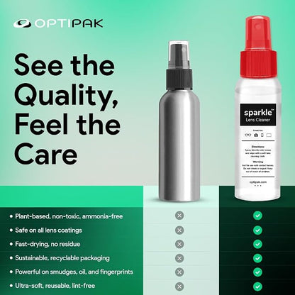 Sparkle Anti-Reflective Lens Cleaner Spray kit | 2oz Glasses Cleaner Spray + - Image 5