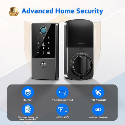 Smart Door Lock Deadbolt, Keyless Entry Door Lock - Image 5
