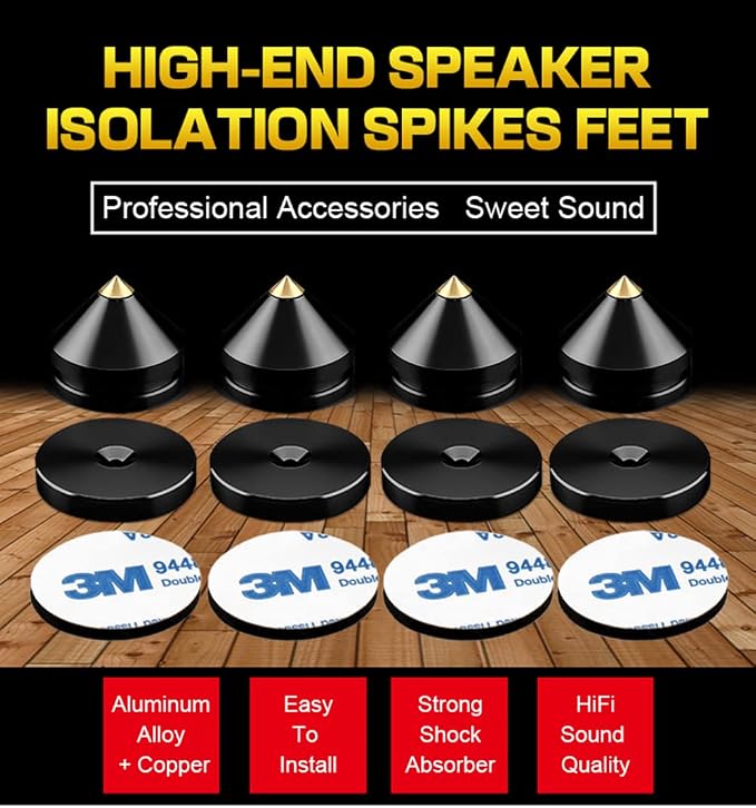 4Pcs Speaker Isolation Spikes Floor Protectors Shockproof Speaker Isolation - Image 5
