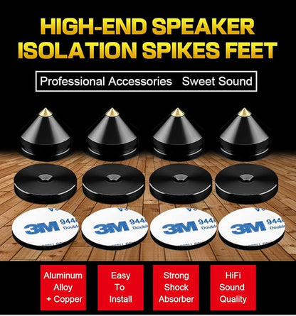 4Pcs Speaker Isolation Spikes Floor Protectors Shockproof Speaker Isolation - Image 5
