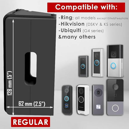 No Drill Adjustable 25 to 55 Degree Doorbell Angle Mount - Image 3