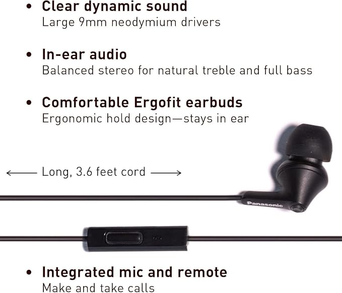 Panasonic ErgoFit Wired Earbuds - Image 2