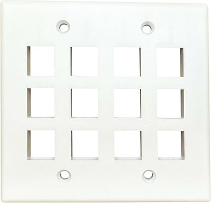 DIYTECH Keystone Wall Plate, 2 Gang Keystone Wall Plate, 12 Port Keystone Jack - Image 2