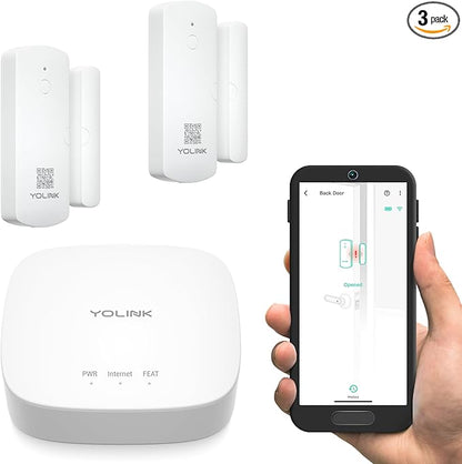 YoLinK LoRa Smart Door Sensor Starter Kit: 1/4 Mile Open-Air Range, Door by YoLink
