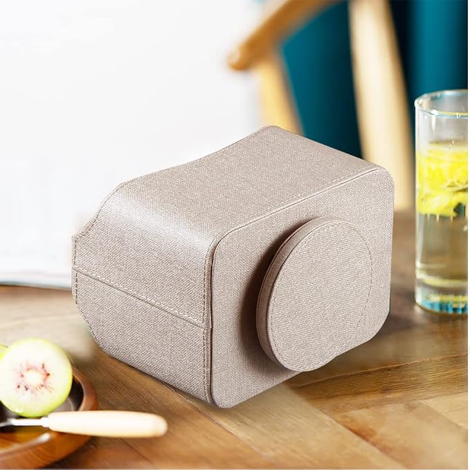 Fanousy 360° Rotating Remote Control Holder, PU Leather TV Remote Caddy - Image 4