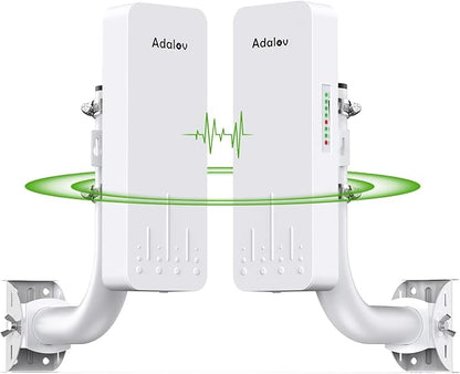 Adalov Wireless Bridge, 3KM 5.8G Point to Point Outdoor CPE, Long Range WiFi by AdaLov