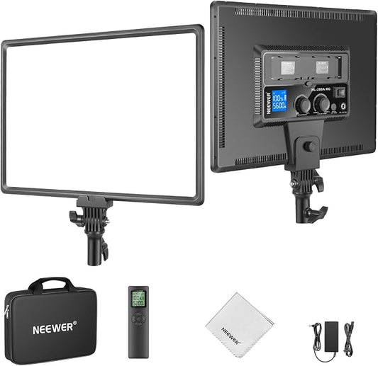 NEEWER NL288 LED Video Light Panel, 45W 4800Lux 3200K-5600K CRI97+ Dimmable Bi by Neewer