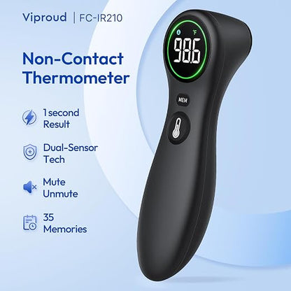 No-Touch Thermometer for Adults and Kids, 1-Second Fast Reading, Color-Coded - Image 2