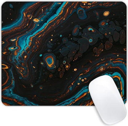 Green White and Black Marble Mouse pad Customized Mousepad Non-Slip Rubber Base by Goodsprout