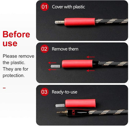 SKW Audiophiles High Gauge AUX Cable 3.5mm Male to Male Jack Cable - Image 6