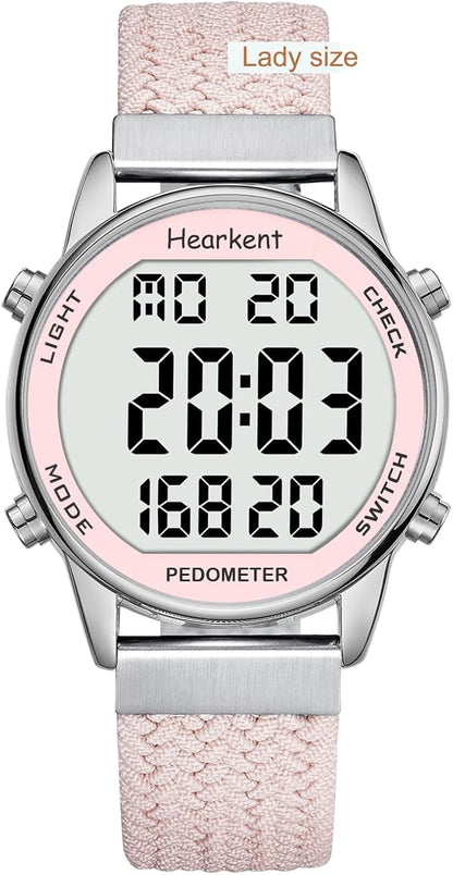 Hearkent Pedometer Watch for Walking Steps and Miles-Men&Women-Step Counter for by Hearkent
