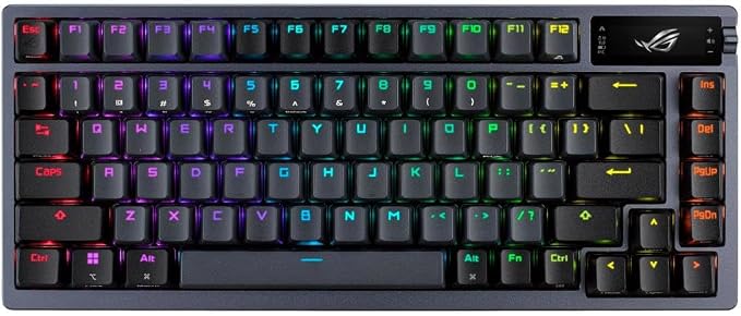 ASUS ROG Azoth 75 Wireless DIY Custom Gaming Keyboard, OLED Display, by ASUS