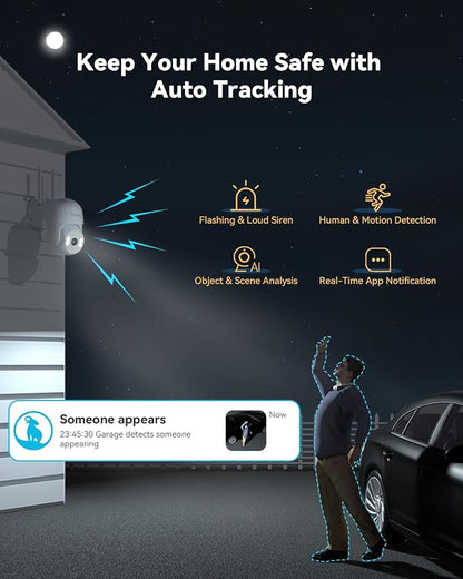 blurams 2Pack Security Cameras Outdoor Wired, 2K 360° PTZ Outdoor Security - Image 4