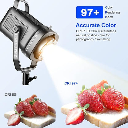 GVM 150W LED Video Light 2700K~7500K Video Light Photography Studio Light Kit - Image 2