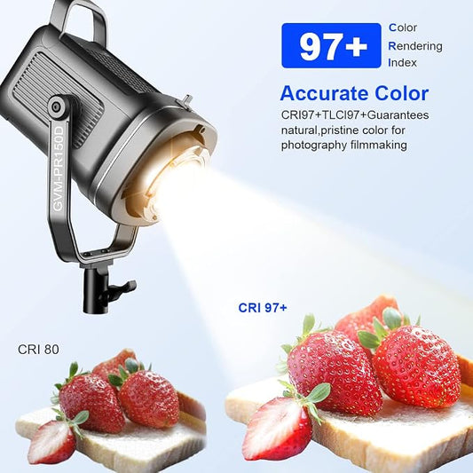 GVM 150W LED Video Light 2700K~7500K Video Light Photography Studio Light Kit - Image 2