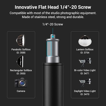 SmallRig Aluminum Light Stand 110"/9.2ft/280cm, Adjustable Photography - Image 3