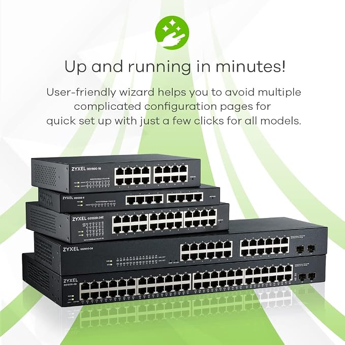 Zyxel 24 Port Ethernet Switch | Smart Managed Gigabit Network Switch | 24x GbE - Image 5