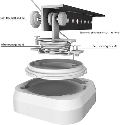Zwolf No-Drill Mount Bracket for Chamberlain Garage Door Opener Damage-Free - Image 3