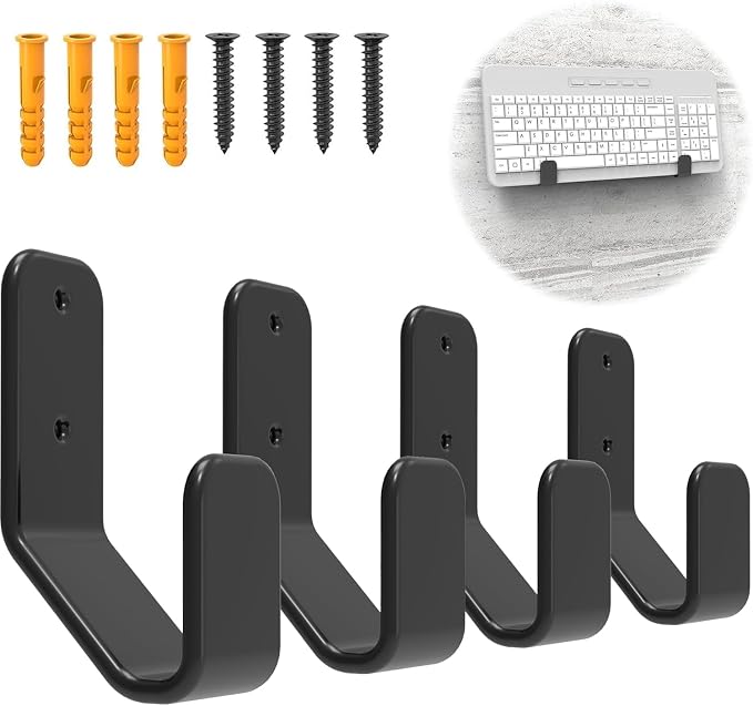 4 PCS Keyboard Wall Mount Storage, Keyboard Wall Holder, Keyboard Wall Rack by appacare