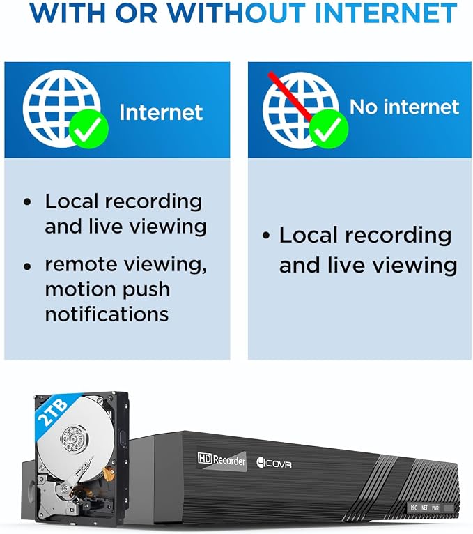 4COVR 4K PoE Security Camera System, 4K 8 Channel H.265 NVR - Image 6