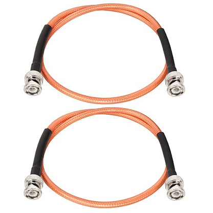 MOOKEERF RG142 BNC Male to BNC Male Coaxial Cable 2FT 2PCS 50 ohm Ultra Low Loss by MOOKEERF