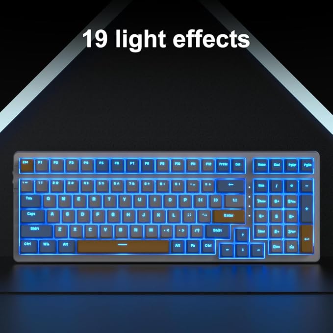 Wireless Mechanical Keyboard, Triple Mode 2.4G/USB-C/BT Gaming Keyboards 100 - Image 6