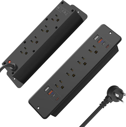 HHSOET 8 Outlet Recessed Power Strip, 30W Fast Charging Furniture Power Outlet by HHSOET