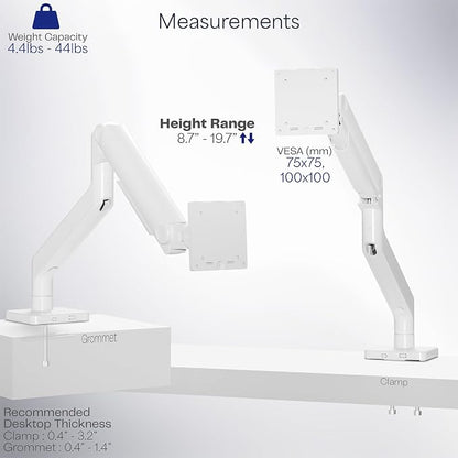 VIVO Heavy Duty Aluminum Ultrawide Monitor Tension Arm - Image 4