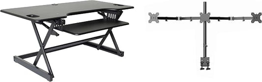 Rocelco 46" Large Height Adjustable Standing Desk Converter by Rocelco