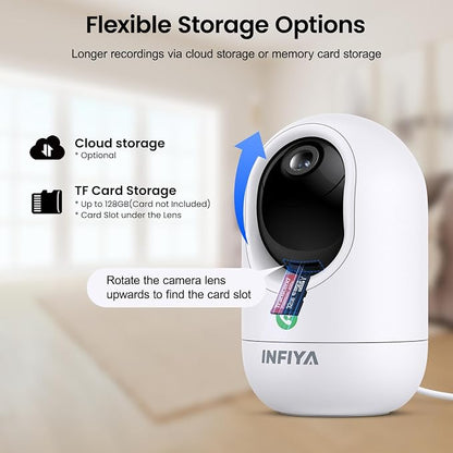 INFIYA 2K Baby Camera-WiFi Home Security Cameras Indoor via One-Tap Call - Image 8