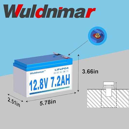 12V 7.2Ah LiFePO4 Battery, Lithium Battery - Image 2