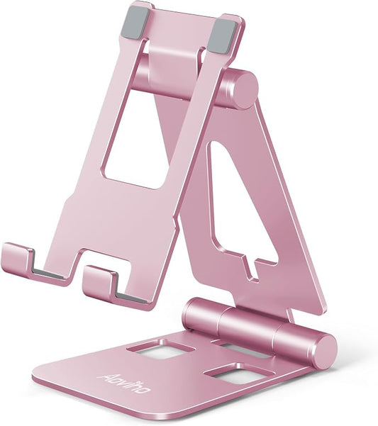 Cell Phone Stand for Desk, Adjustable Desktop Phone Holder Stand, Foldable by Aoviho